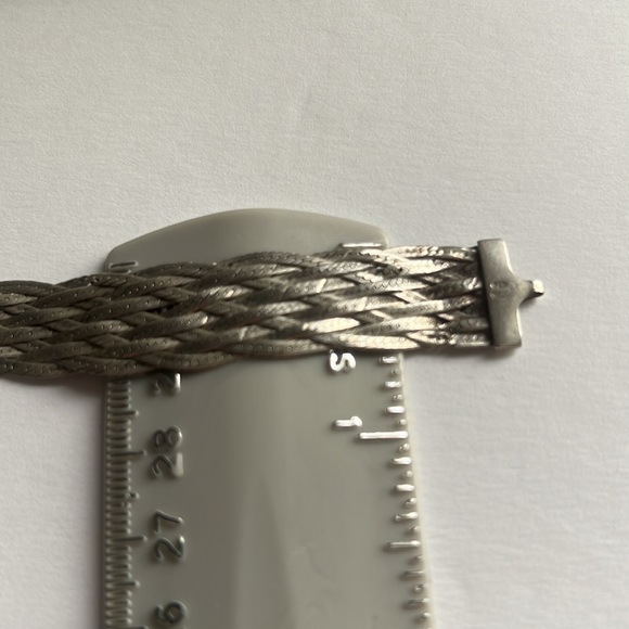 Sterling Silver 9 strand Herringbone Bracelet. - Picture 5 of 6